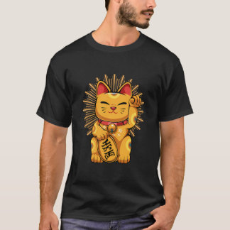 Maneki Neko Japanese Lucky Cat Kawaii Koban Feng S T-Shirt