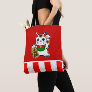 Maneki Neko: Japanese Lucky Cat Tote Bag