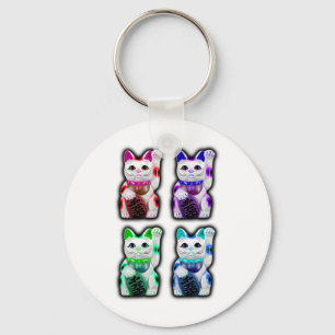 Maneki Neko JAPANESE money CAT Key Ring