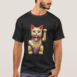 Maneki Neko Lucky Cat Cool Japanese Good Luck Char T-Shirt