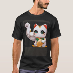 Maneki neko lucky cat gym bro pump flex swole T-Shirt