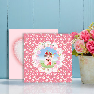 Maneki Neko Lucky Luna Flat Holiday Card