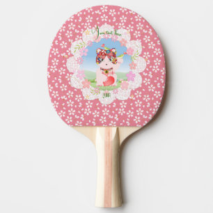 Maneki Neko Lucky Luna Ping Pong Paddle