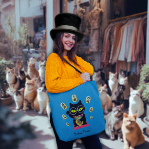 Maneki Neko Lucky Poilue Tote Bag