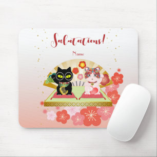 Maneki Neko Lucky Poiluna Mouse Pad