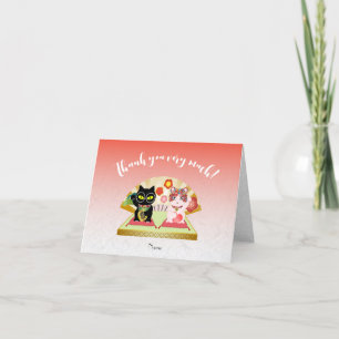 Maneki Neko Lucky Poiluna Thank You Card