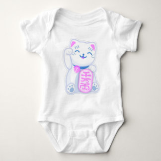 maneki neko pastel baby bodysuit
