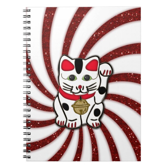 maneki neko spiral notebook (Front)