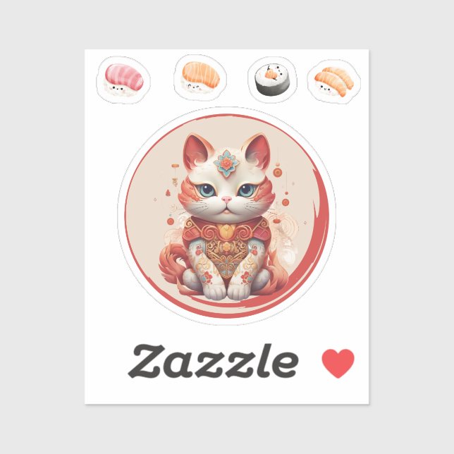 Maneki Neko Sticker (Sheet)