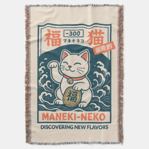 Maneki-Neko Throw Blanket