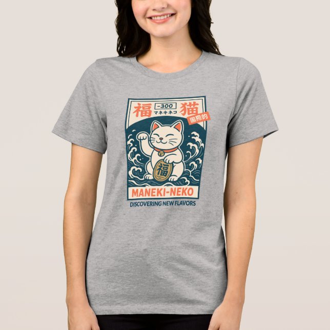 Maneki-Neko Tri-Blend Shirt (Front)