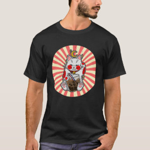 Maneki Neko Waving Japan Feng Shui Bubble Drink  1 T-Shirt