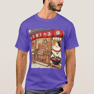 Manekineko at Ramen Shop Oversized T-Shirt