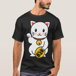 ManekiNeko Japanese Beckoning Welcoming Lucky Cat T-Shirt