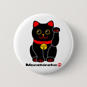Manekineko-Lucky cat 6 Cm Round Badge