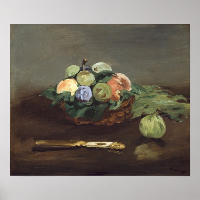 Manet - Basket Of Fruits Poster (Front)