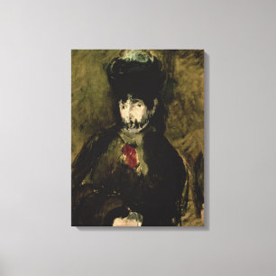 Manet Berthe Morisot Wearing a Veil, 1872 Canvas Print