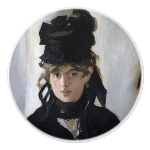 Manet - Berthe Morisot with a bouquet of violets  Ceramic Knob