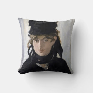 Manet - Berthe Morisot with a bouquet of violets Cushion