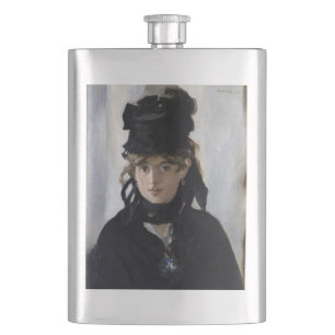 Manet - Berthe Morisot with a bouquet of violets Hip Flask