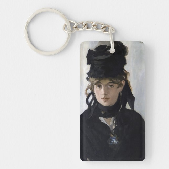 Manet - Berthe Morisot with a bouquet of violets Key Ring (Front)