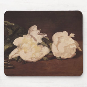 Manet Branch of White Peonies and Secateurs Mouse Pad