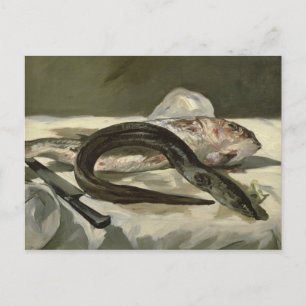 Manet Eel and Red Mullet, 1864 Postcard