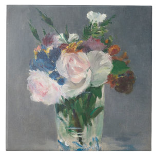 Manet Flowers in a Crystal Vase, c.1882 Tile
