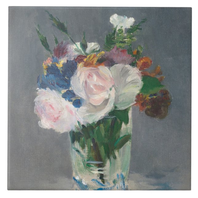 Manet | Flowers in a Crystal Vase, c.1882 Tile (Front)