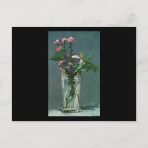 Manet Flowers in a Crystal Vase Postcard