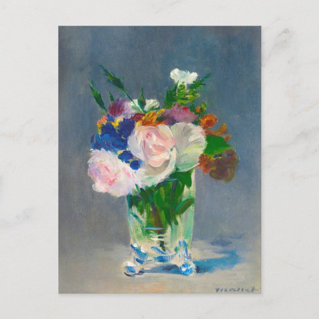 Manet Flowers in a Crystal Vase Postcard (Front)