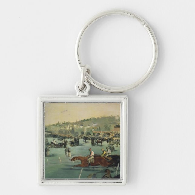 Manet | Horse Racing, 1872 Key Ring (Front)