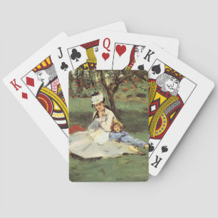 Manet Impressionist French Family Garden Painting Playing Cards