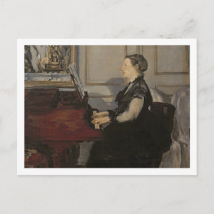 Manet Madame Manet at the Piano, 1868 Postcard