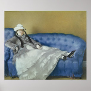 Manet   Madame Manet on a Blue Sofa, 1874 Poster