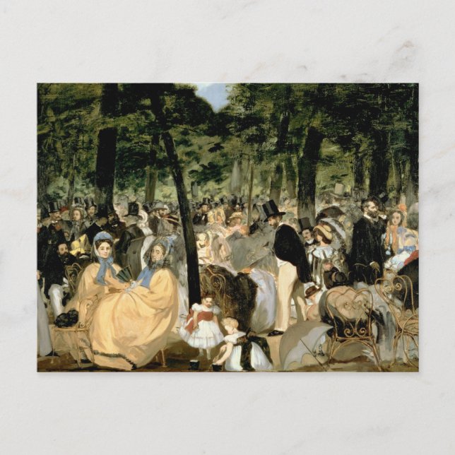 Manet | Music in the Tuileries Gardens, 1862 Postcard (Front)