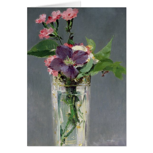 Manet | Pinks and Clematis in a Crystal Vase, 1882 (Front)