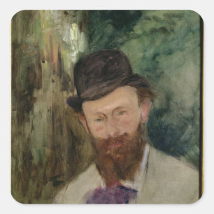 Manet   Portrait of Edouard Manet  c.1880 Square Sticker