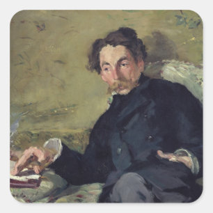 Manet   Stephane Mallarme  1876 Square Sticker