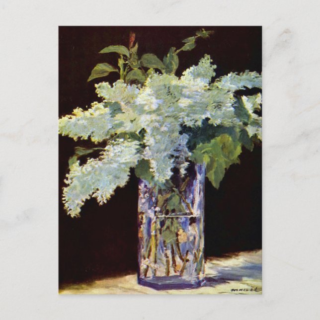 Manet Still Life White Lilacs Postcard (Front)