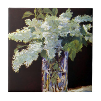 Manet Still Life White Lilacs Tile