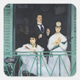 Manet   The Balcony, 1868-9 Square Sticker