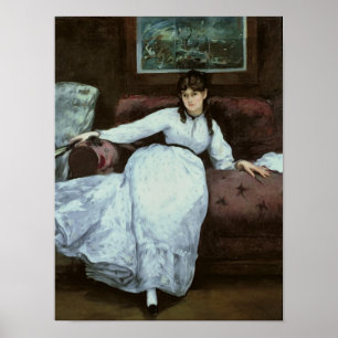 Manet The Rest, portrait of Berthe Morisot Poster