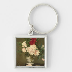 Manet Vase of Peonies on a Small Pedestal, 1864 Key Ring