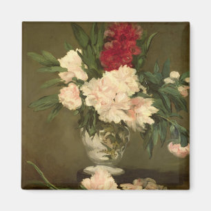 Manet Vase of Peonies on a Small Pedestal, 1864 Magnet