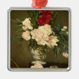 Manet Vase of Peonies on a Small Pedestal, 1864 Metal Tree Decoration