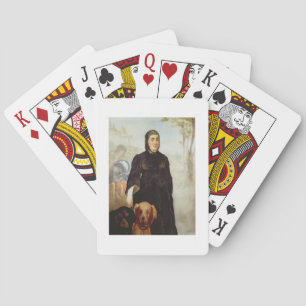 Manet   Woman With Dogs, 1858 Playing Cards