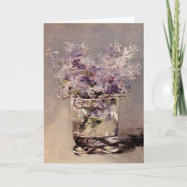 Manet's Lilacs in a Glass Sympathy Card (Front)