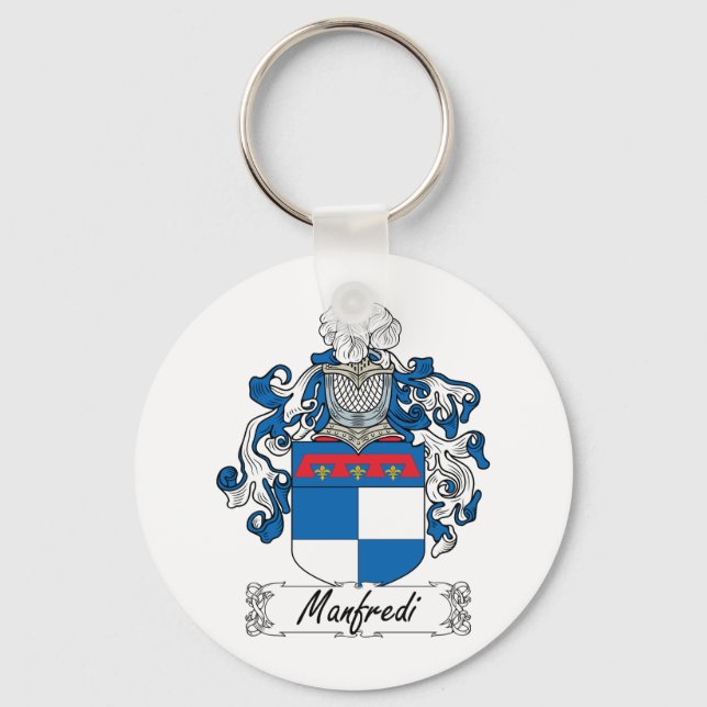 Manfredi Family Crest Key Ring (Front)