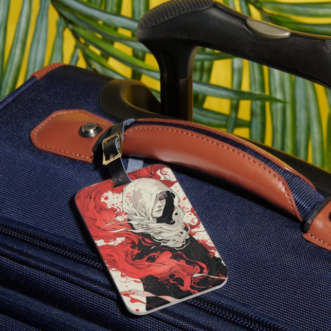 Manga Art Worrior Luggage Tag (Front Insitu 1)